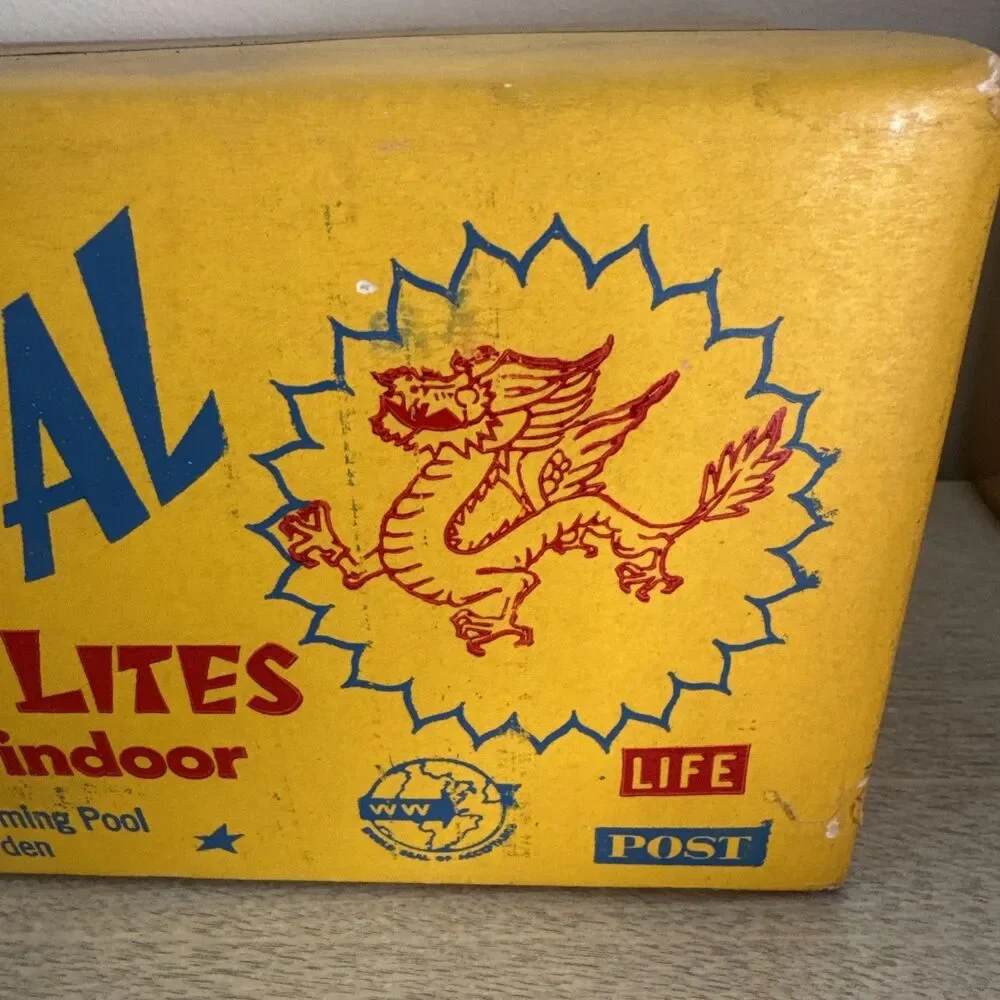 Vtg World Wide Celestial Lantern Lites 2610 Sealed NOS Mid Century Patio Bulbs